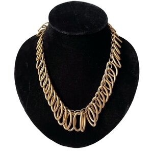 Brushed Gold Graduated Chain Necklace - 18 Inches